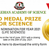Nigerian Academy of Science Gold Medal Prize 2021