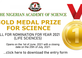 Nigerian Academy of Science Gold Medal Prize 2021