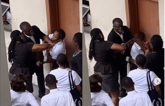 A female law student’s braid forcefully cut by RSU lecturers